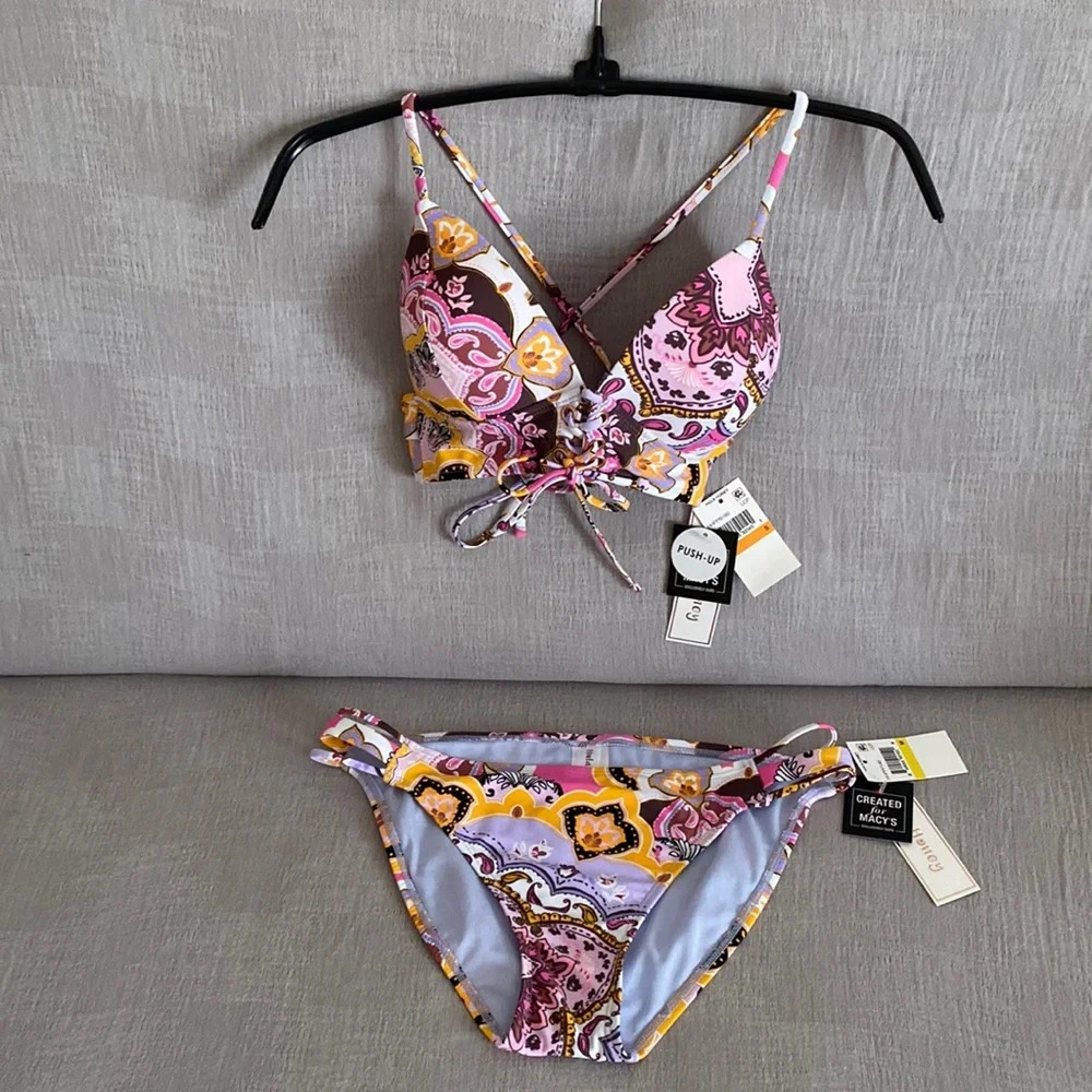 Hula Honey 2 pc. “Lilac Fizz” Bikini set. Created for Macy’s. Junior.